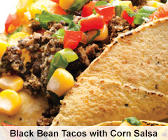 Black Bean Tacos with Corn Salsa