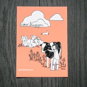 Herbivore Cow Hugger Sticker
