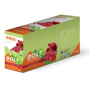 BEST BEFORE 14/06/22 - Bolt Organic Energy Chews - Cran Pomegranate - Case of 12